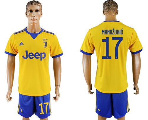 Juventus #17 Mandzukic Away Soccer Club Jersey